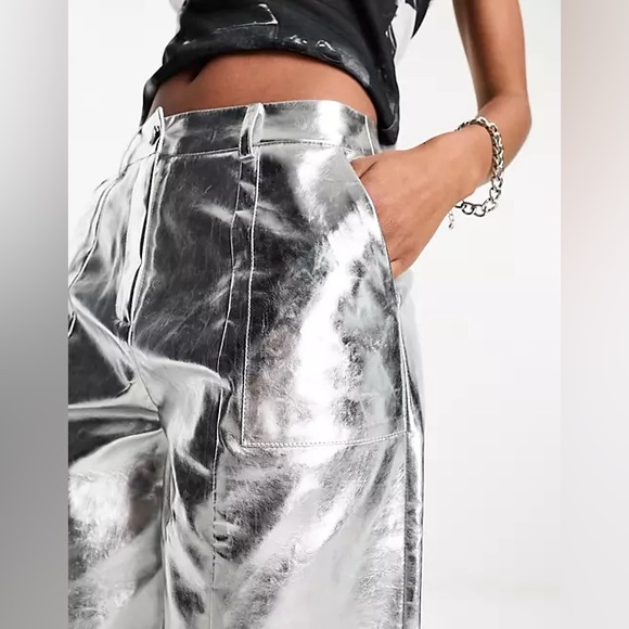 4th & reckless Zelda metallic trouser straight leg - Picture 13 of 16